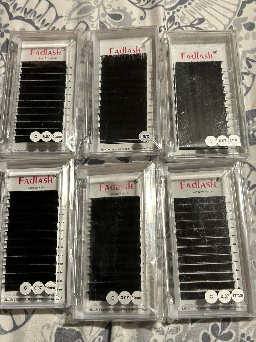 Fadlash C-Curl 0.07 Volume Lash Extension Trays (Multi-Length Bundle)